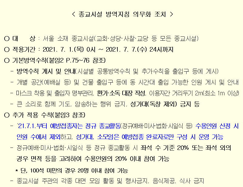 종교시설 방역지침 의무화 조치.png