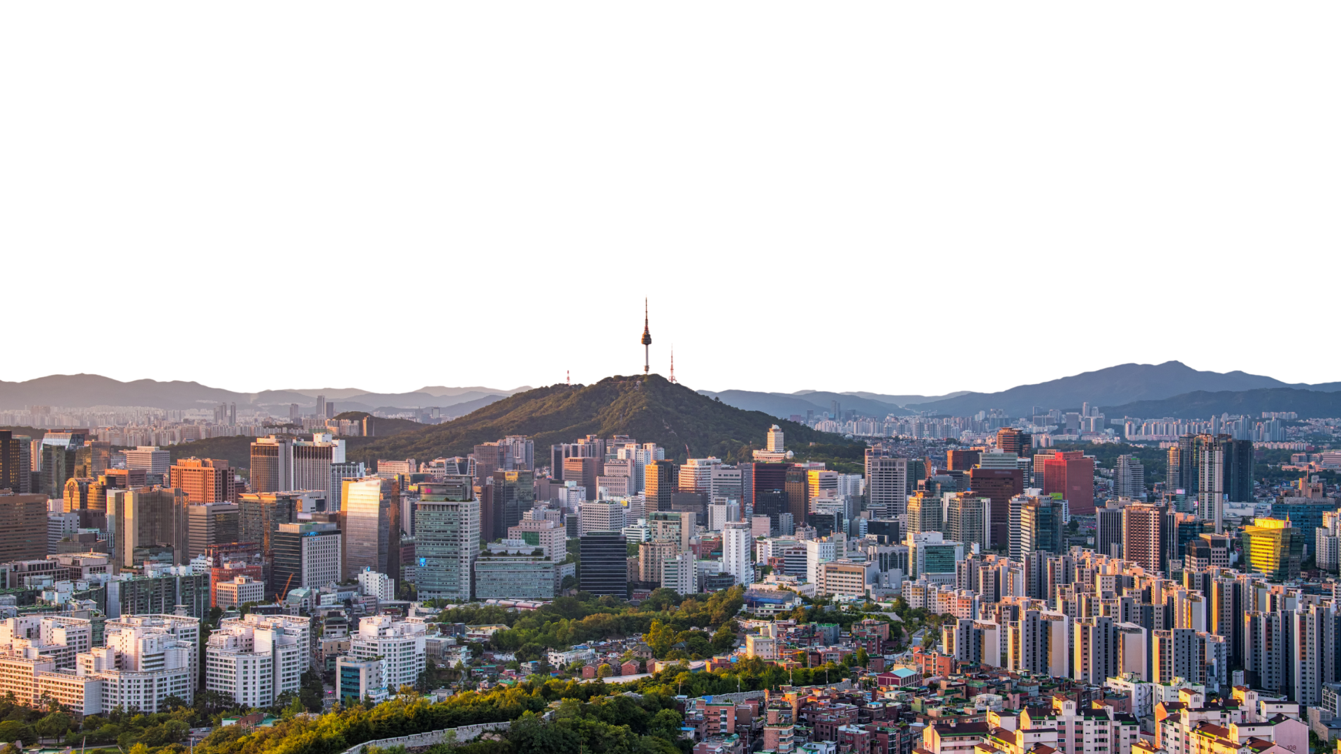 남산서울타워와 서울 도심 전경